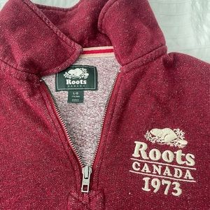 Womens Roots Quarter Zip Sweater